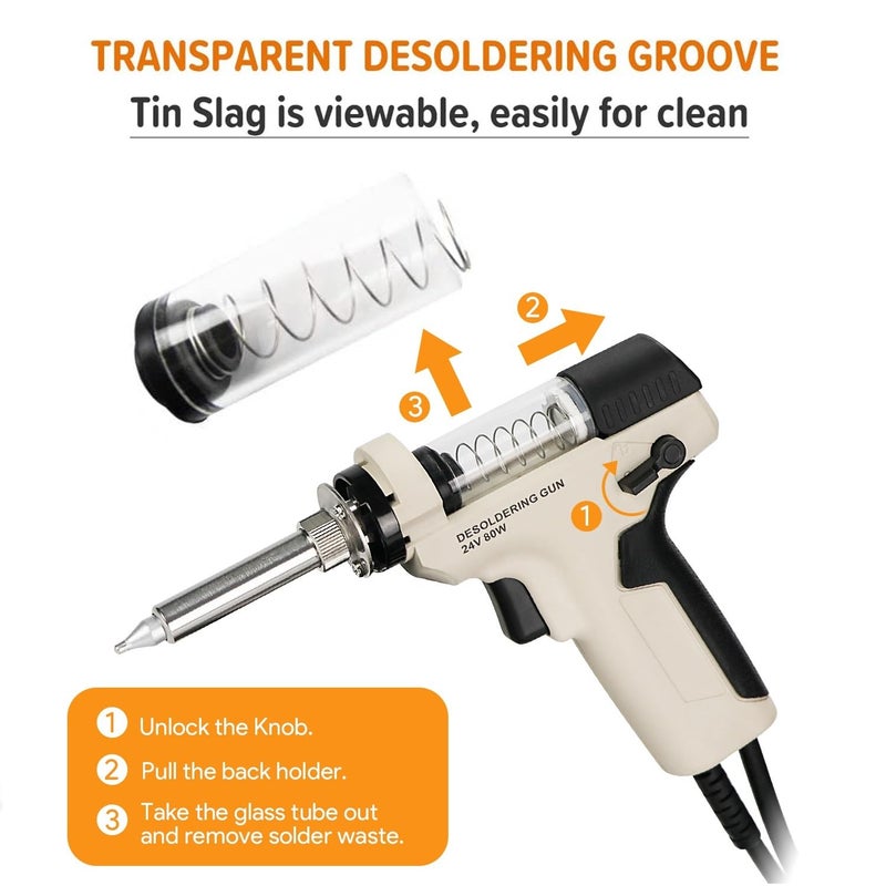 Anesty محطة إزالة اللحام الرقمية الاحترافية، محطة إعادة العمل أنستي ZD-915 مع مسدس لحام ومضخة فراغ مدمجة - Image 3